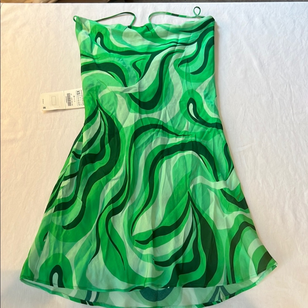 Zara Green Swirl Safia Mini Dress